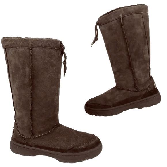 Skechers Chocolate Suede Faux Fur Lined Tall Boots in SN 46446, Women’s Size 6 - Picture 2 of 12
